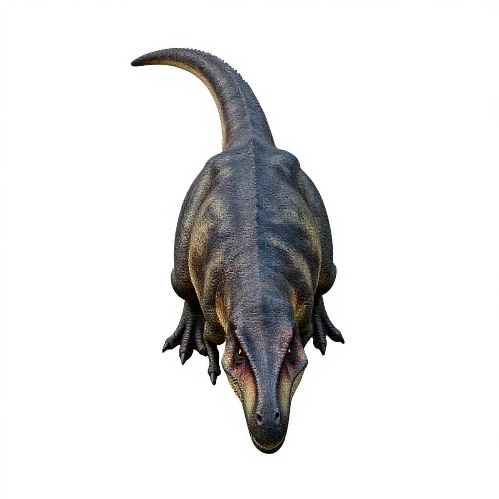 Compsognathus isolated on a white background