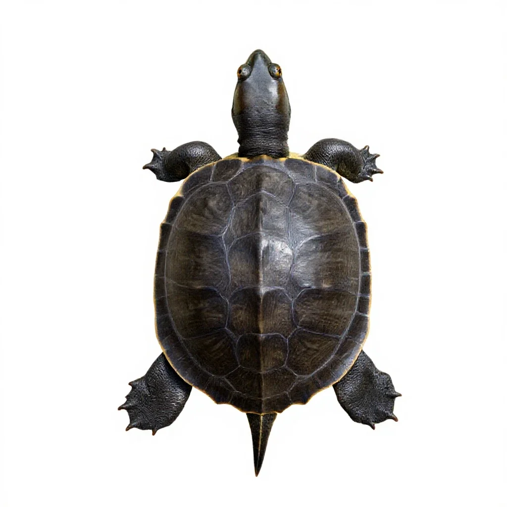 Diamondback terrapin isolated on a white background