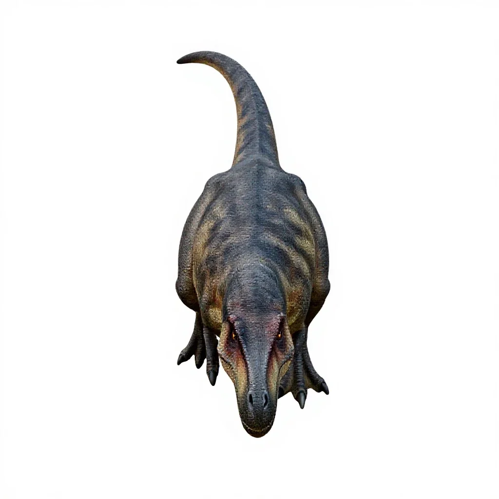 Dromaeosaur isolated on a white background