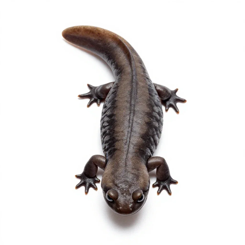 Dusky salamander isolated on a white background