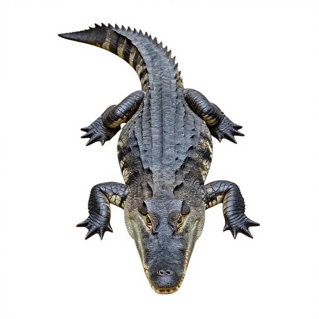 False gavial isolated on a white background