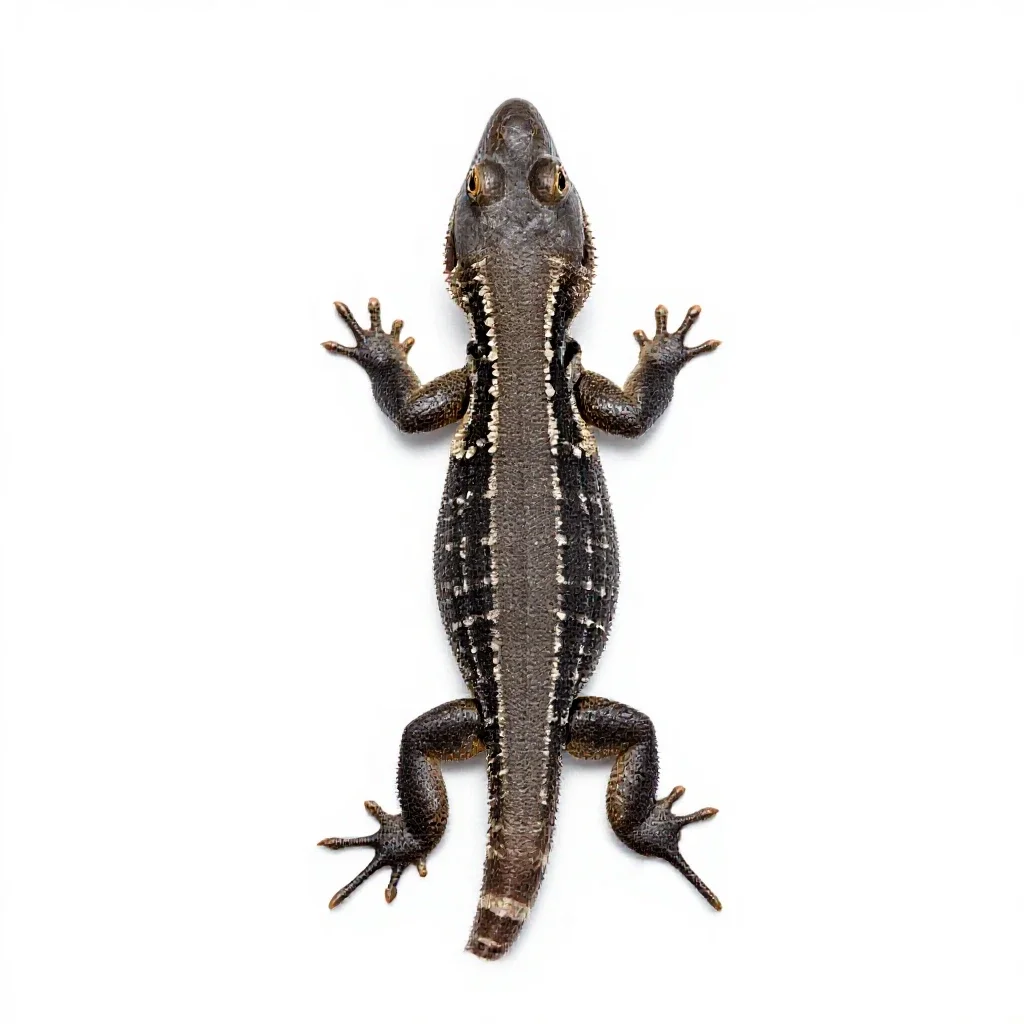 Fence lizard isolated on a white background