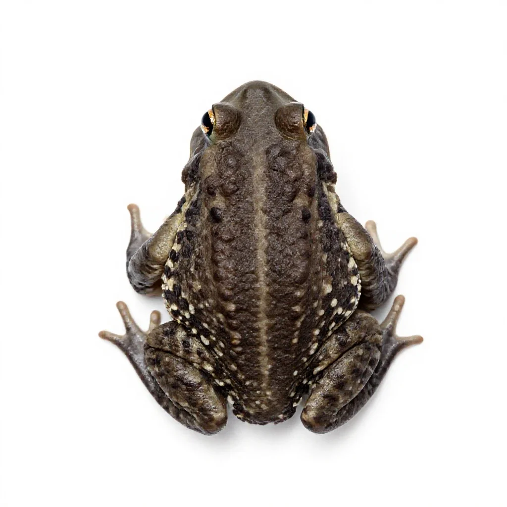 Fire-bellied toad isolated on a white background