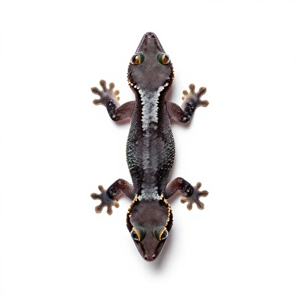 Flying gecko isolated on a white background