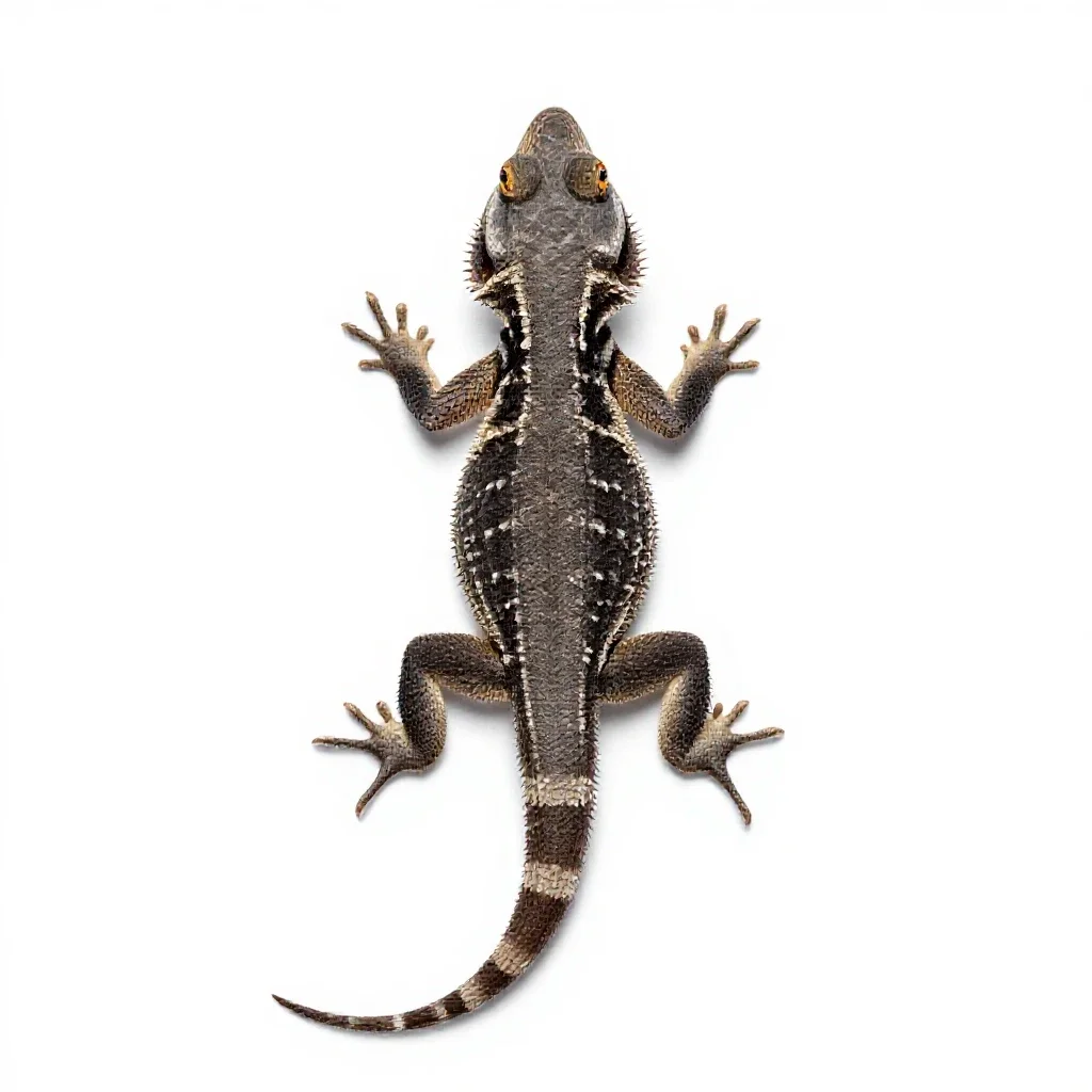 Fringe-toed lizard isolated on a white background