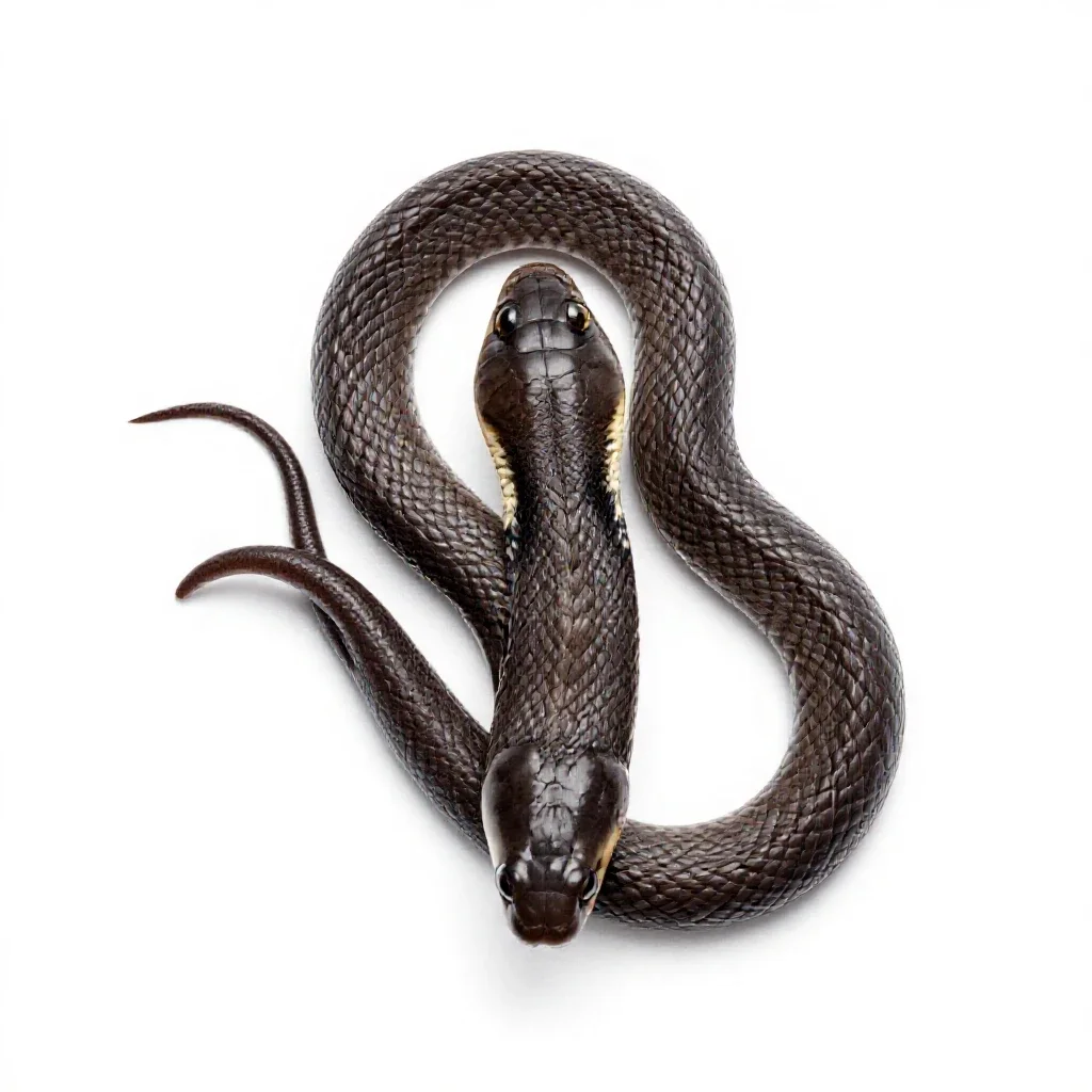 Garter snake isolated on a white background