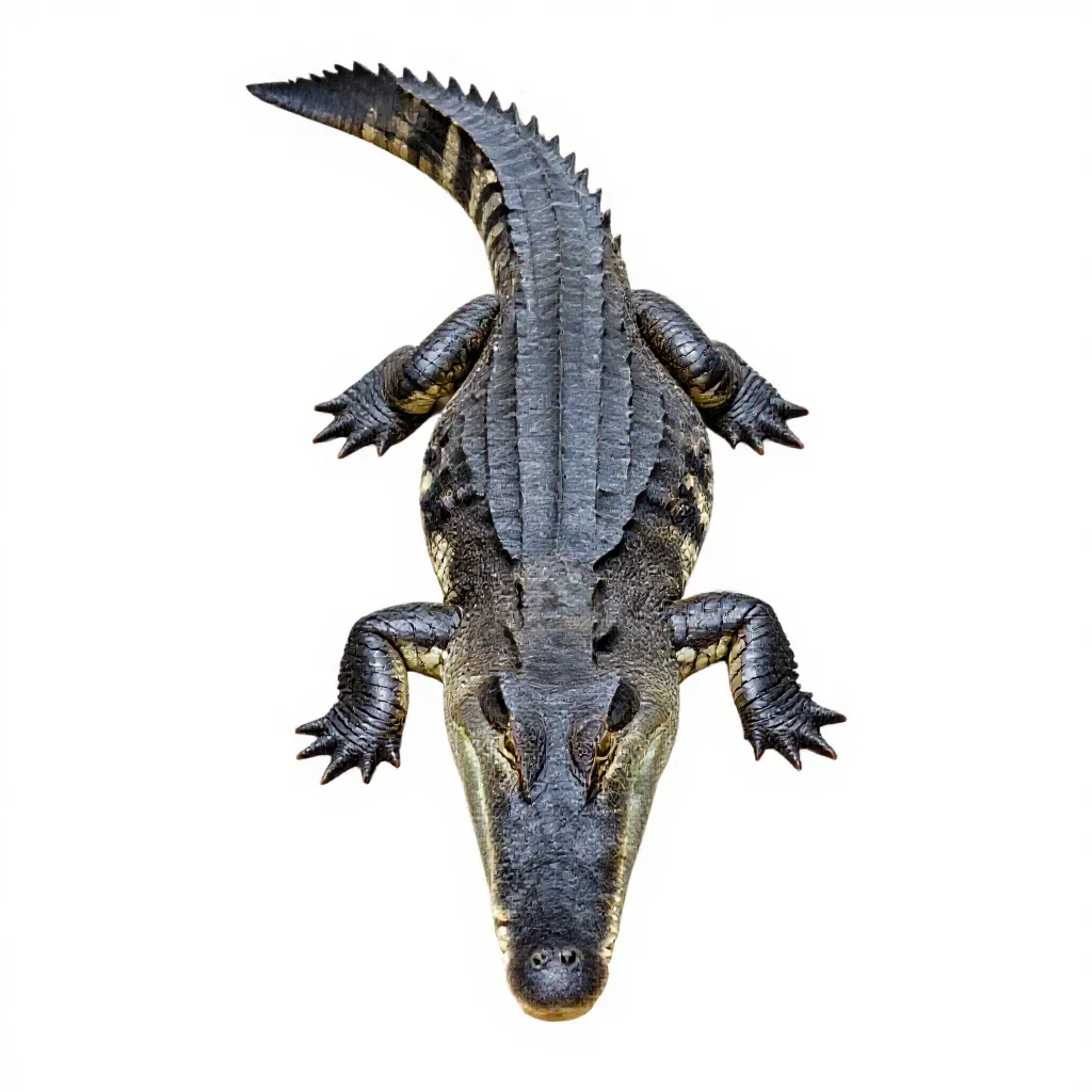 Gavial isolated on a white background