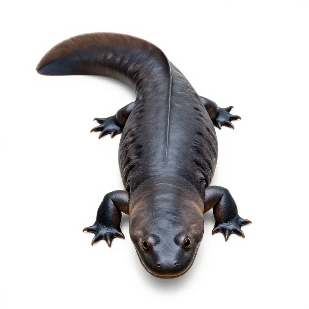 Giant salamander isolated on a white background