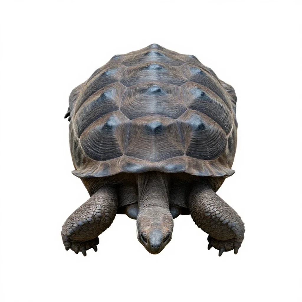 Giant tortoise isolated on a white background