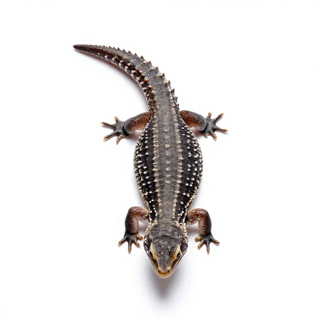 Glass lizard isolated on a white background