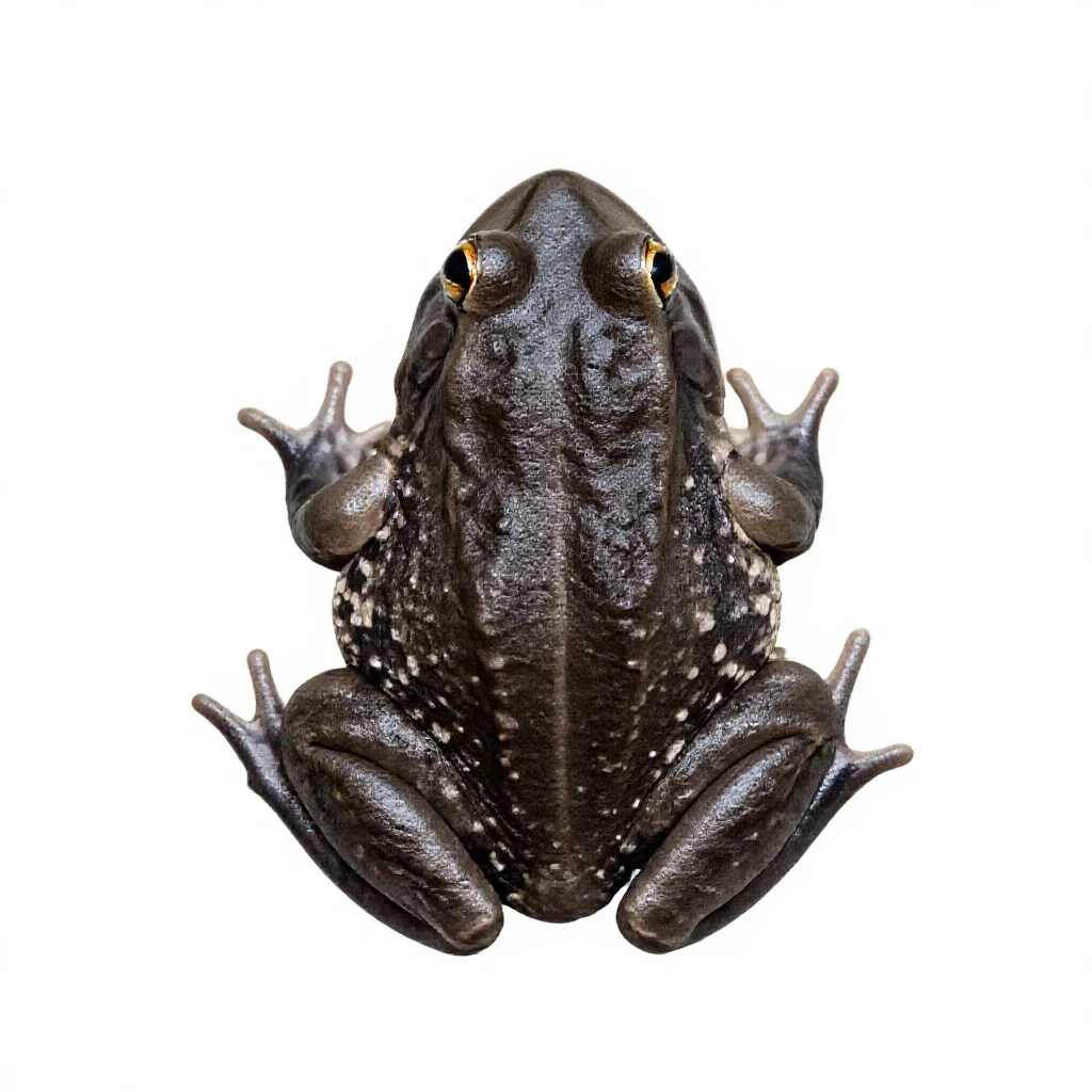 Goliath frog isolated on a white background