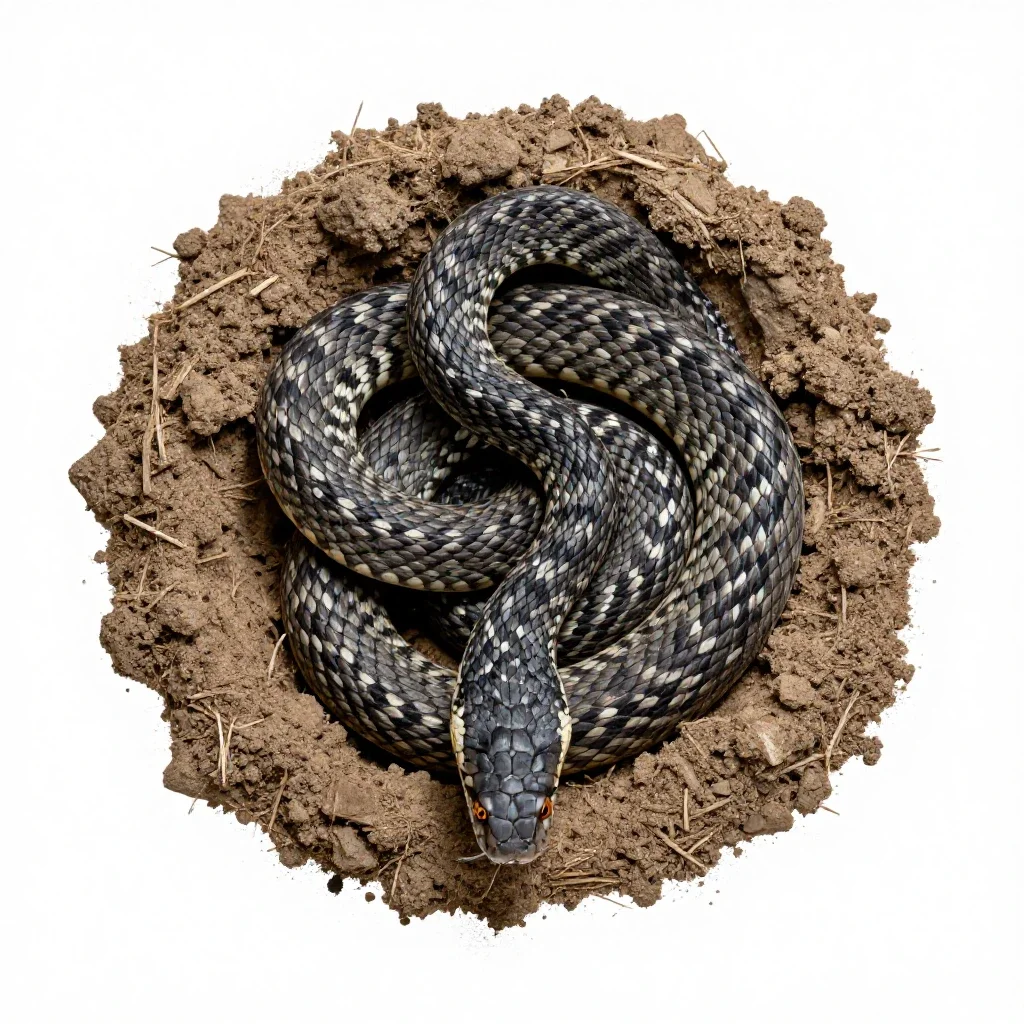 Gopher snake isolated on a white background
