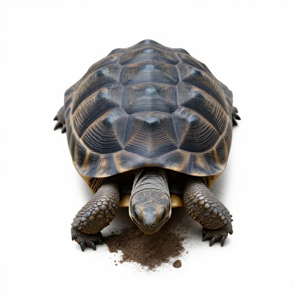 Gopher tortoise isolated on a white background