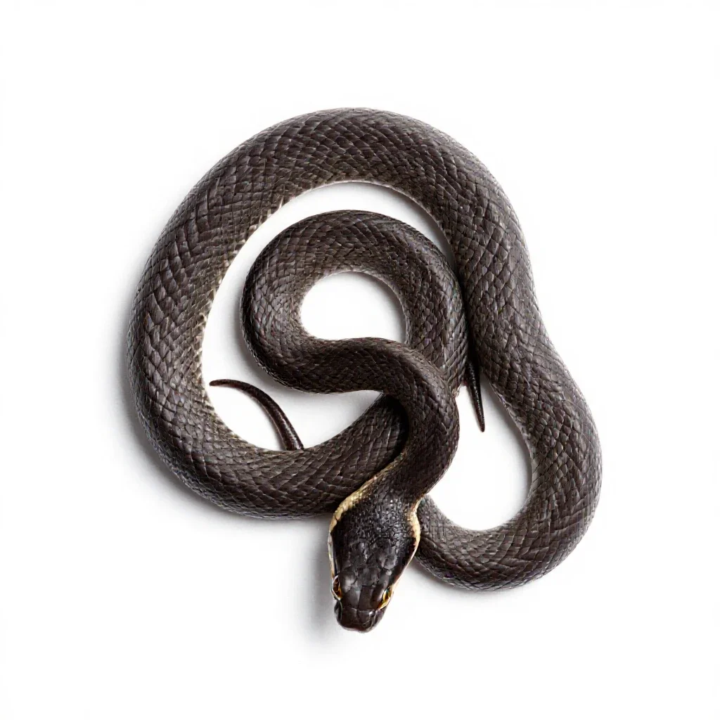 Ground snake isolated on a white background