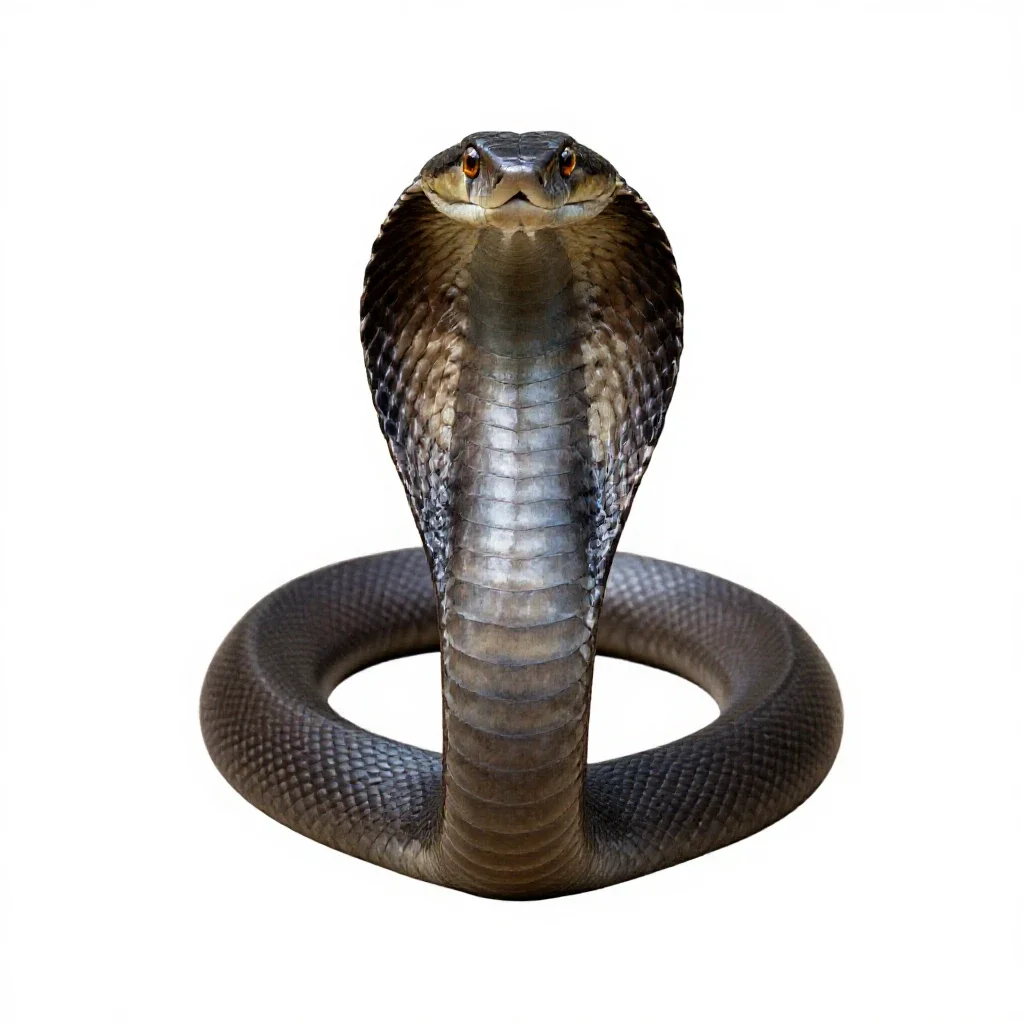 Hamadryad isolated on a white background