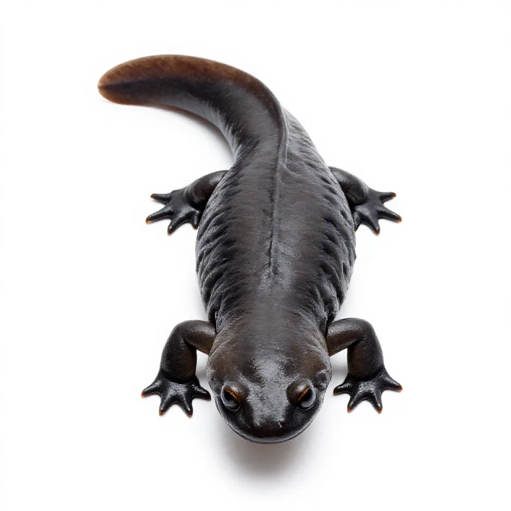 Hellbender isolated on a white background