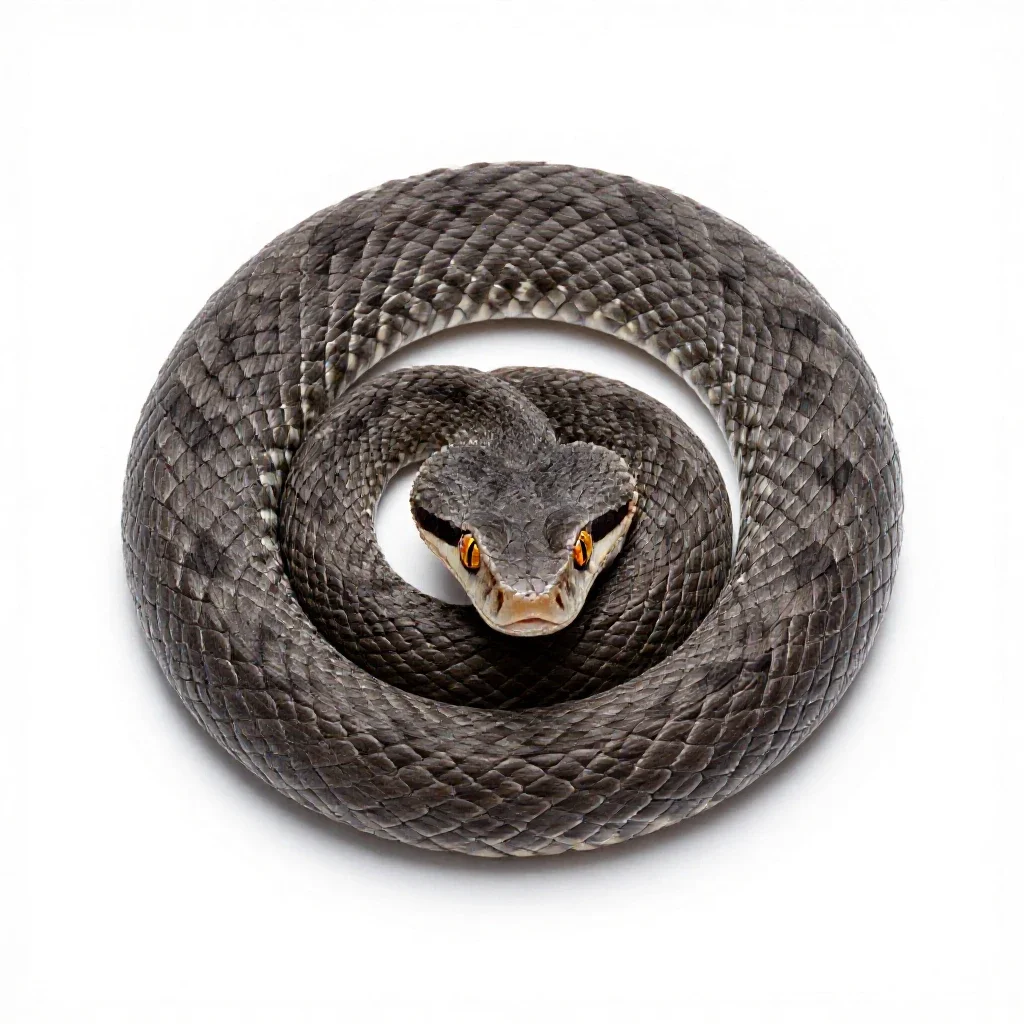 Horned viper isolated on a white background