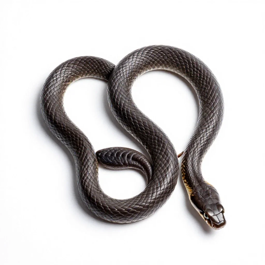 Horseshoe whipsnake isolated on a white background