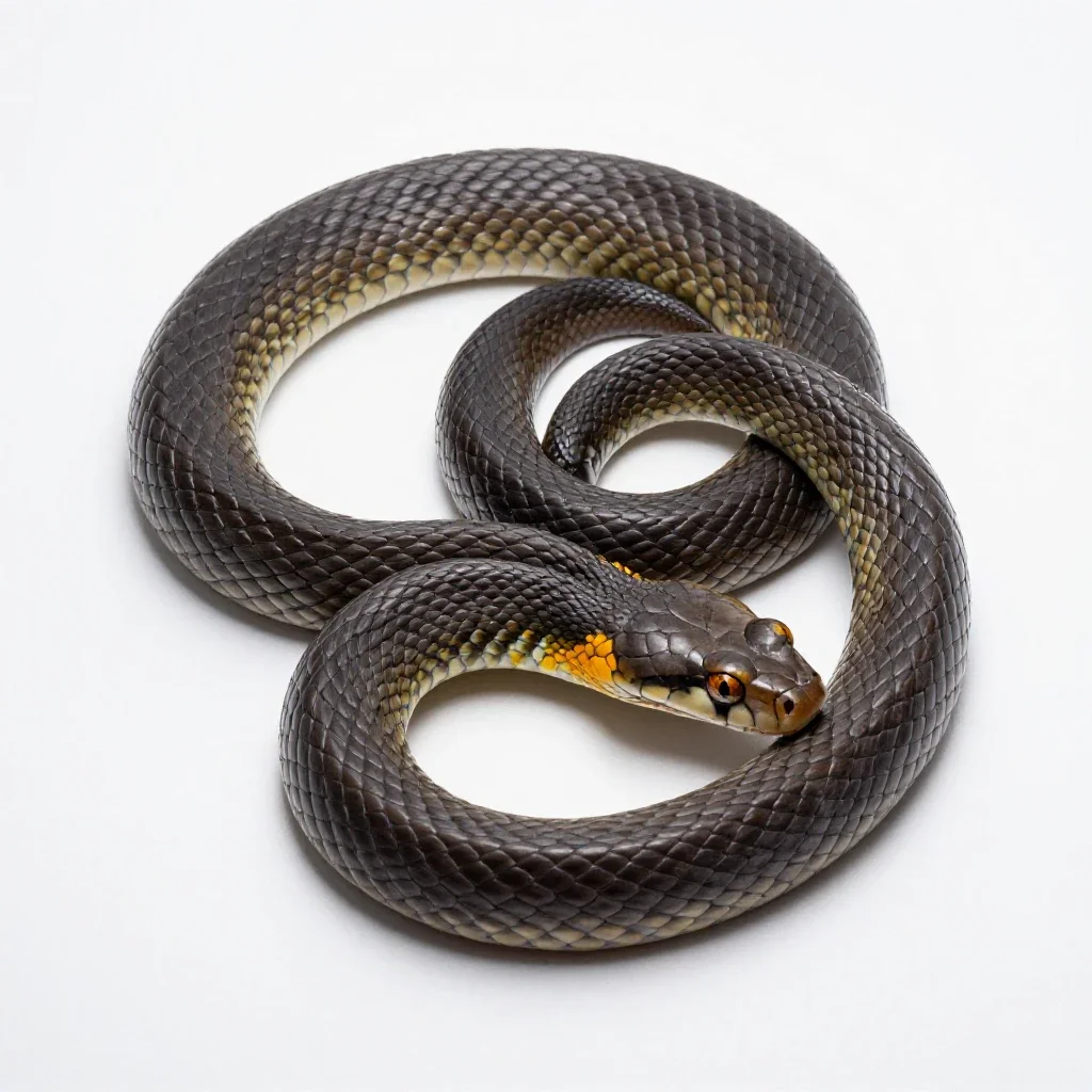 Krait isolated on a white background