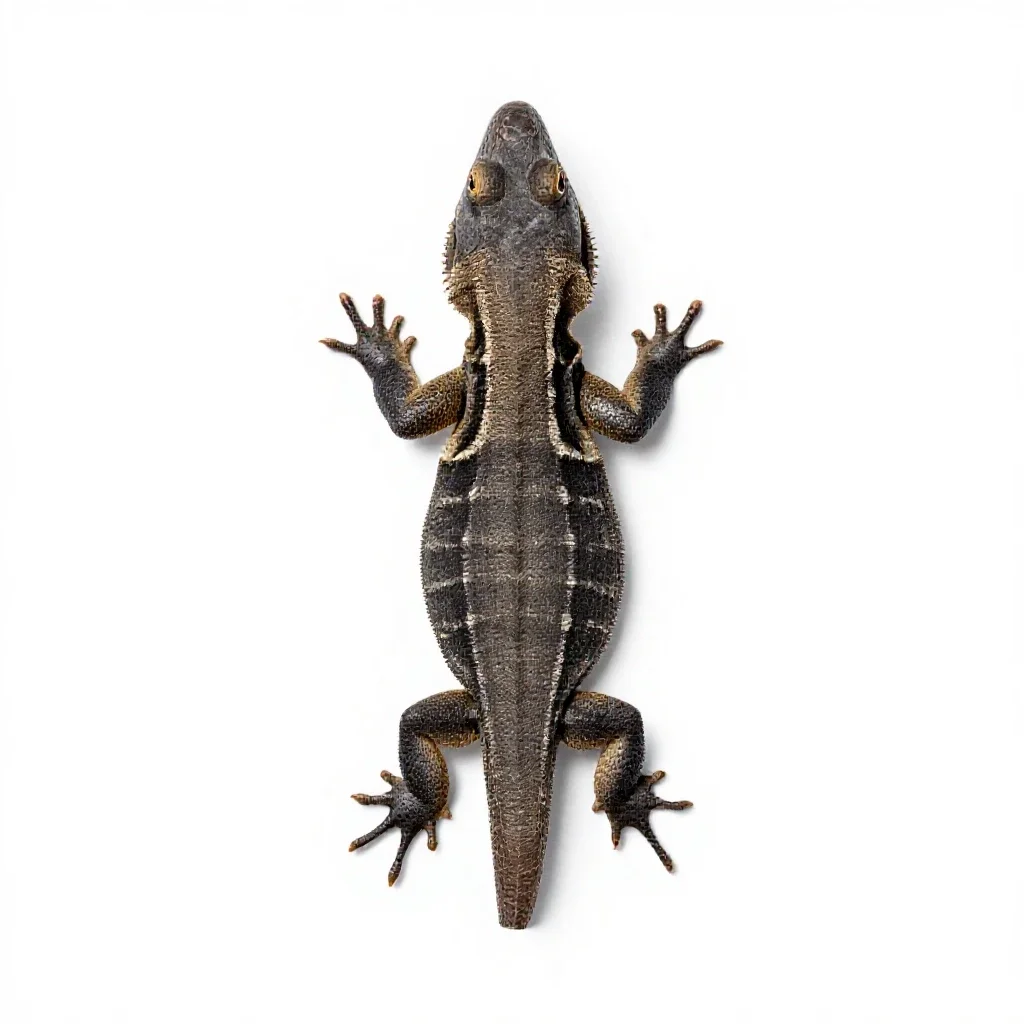 Lacertid lizard isolated on a white background
