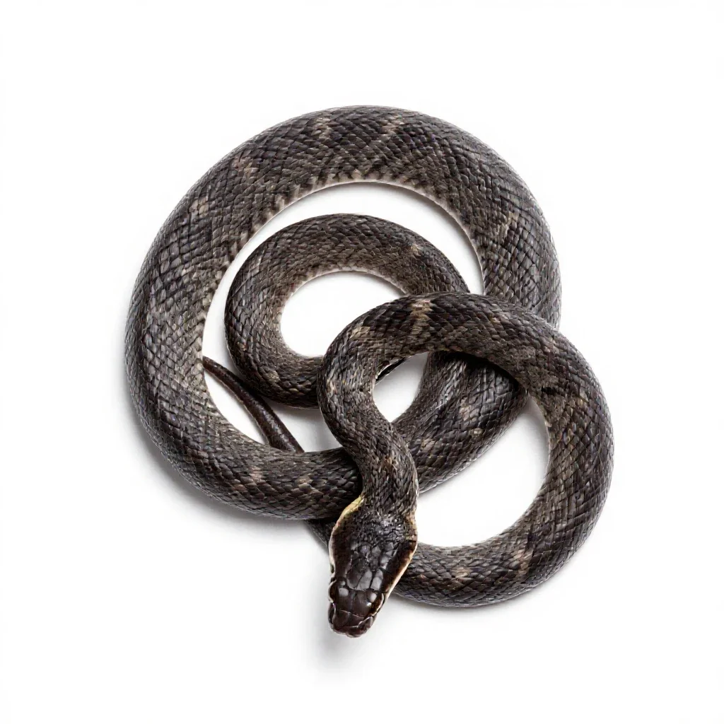 Leaf-nosed snake isolated on a white background