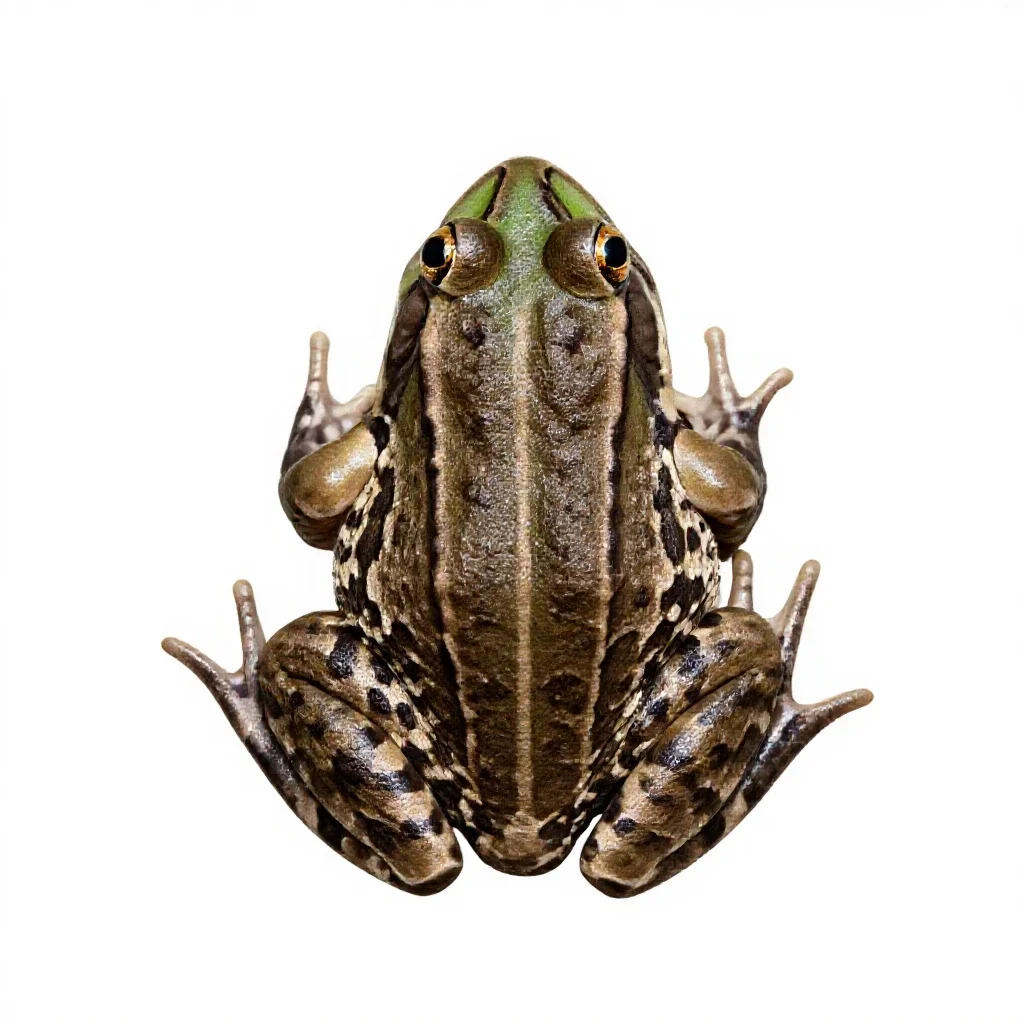 Leopard frog isolated on a white background