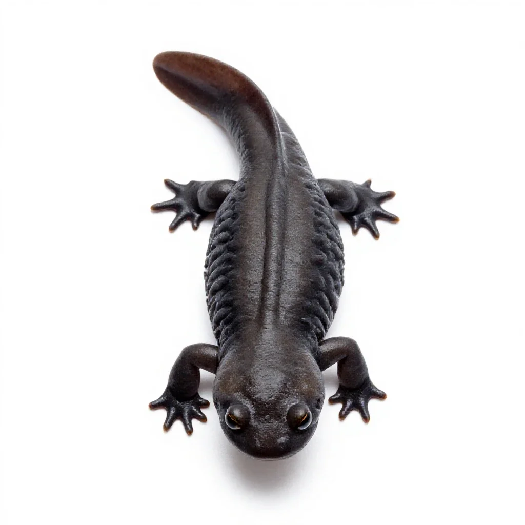 Limestone salamander isolated on a white background