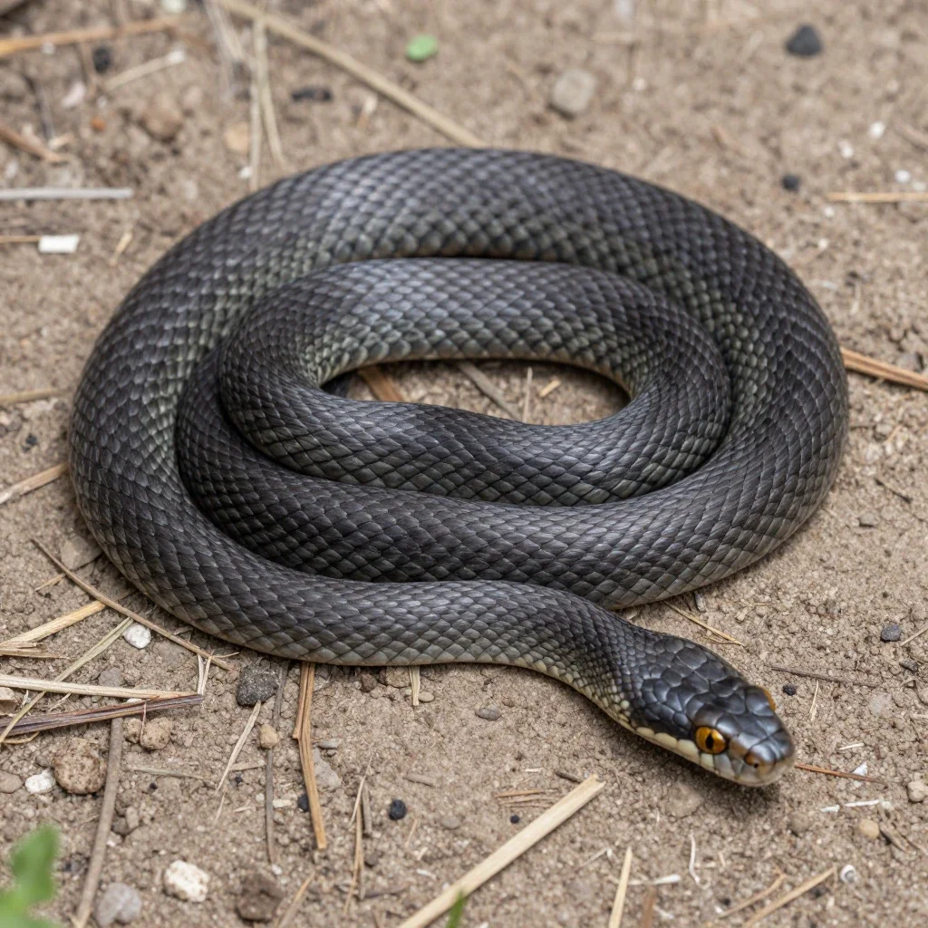 Lined snake isolated on a white background
