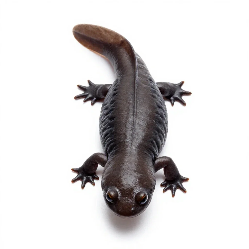 Lungless salamander isolated on a white background