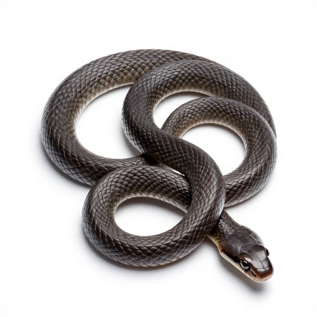 Lyre snake isolated on a white background
