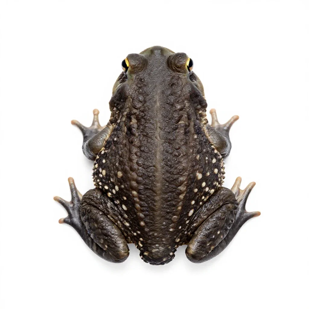Midwife toad isolated on a white background