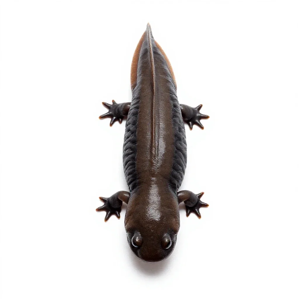 Mole salamander isolated on a white background