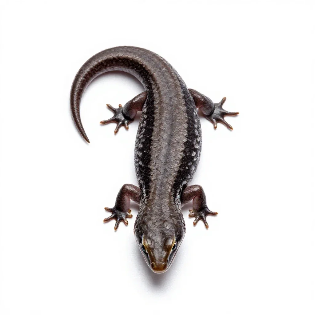 Mountain skink isolated on a white background