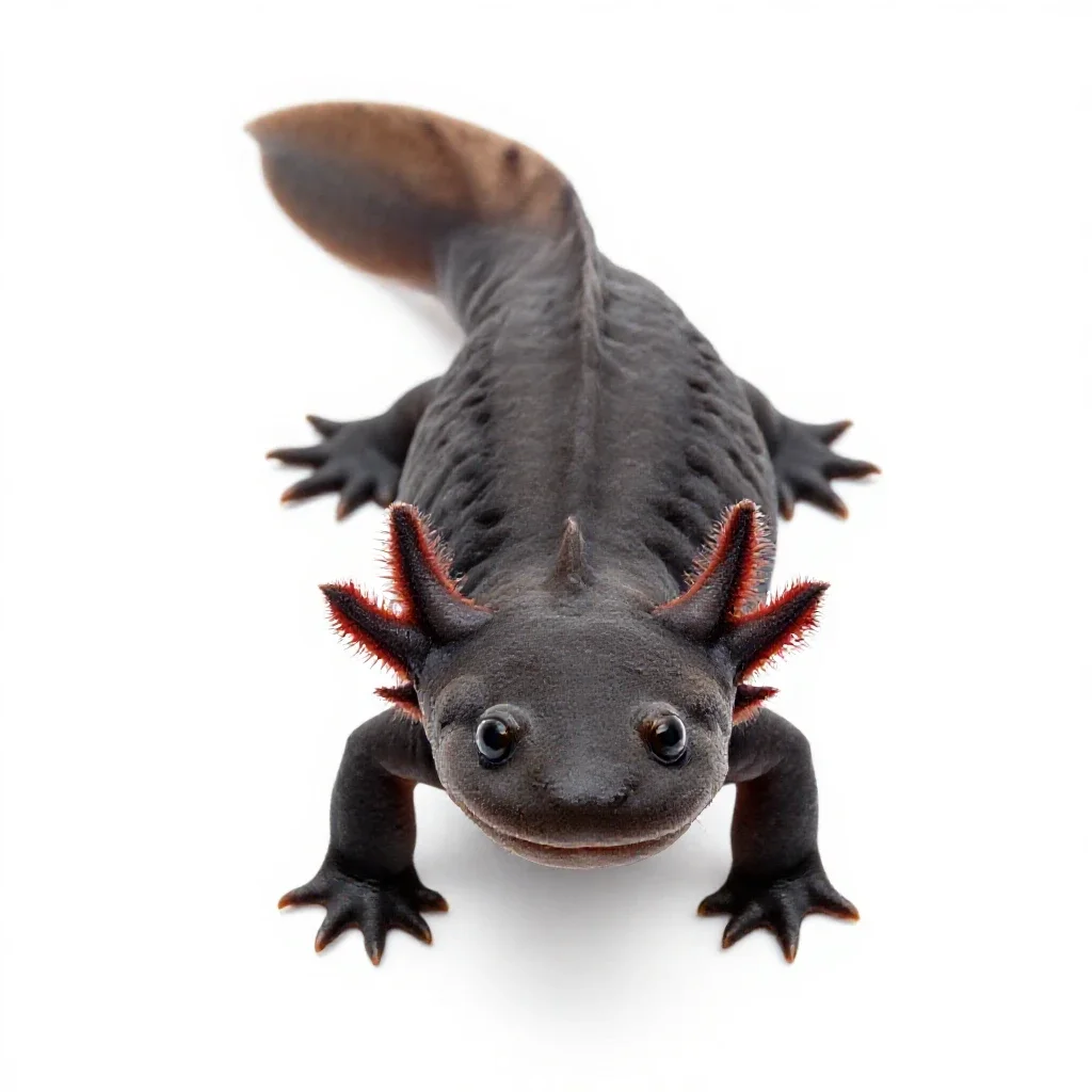 Mud puppy isolated on a white background