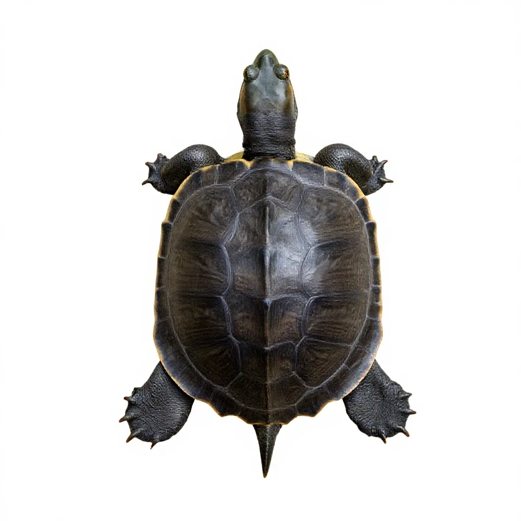 Mud turtle isolated on a white background