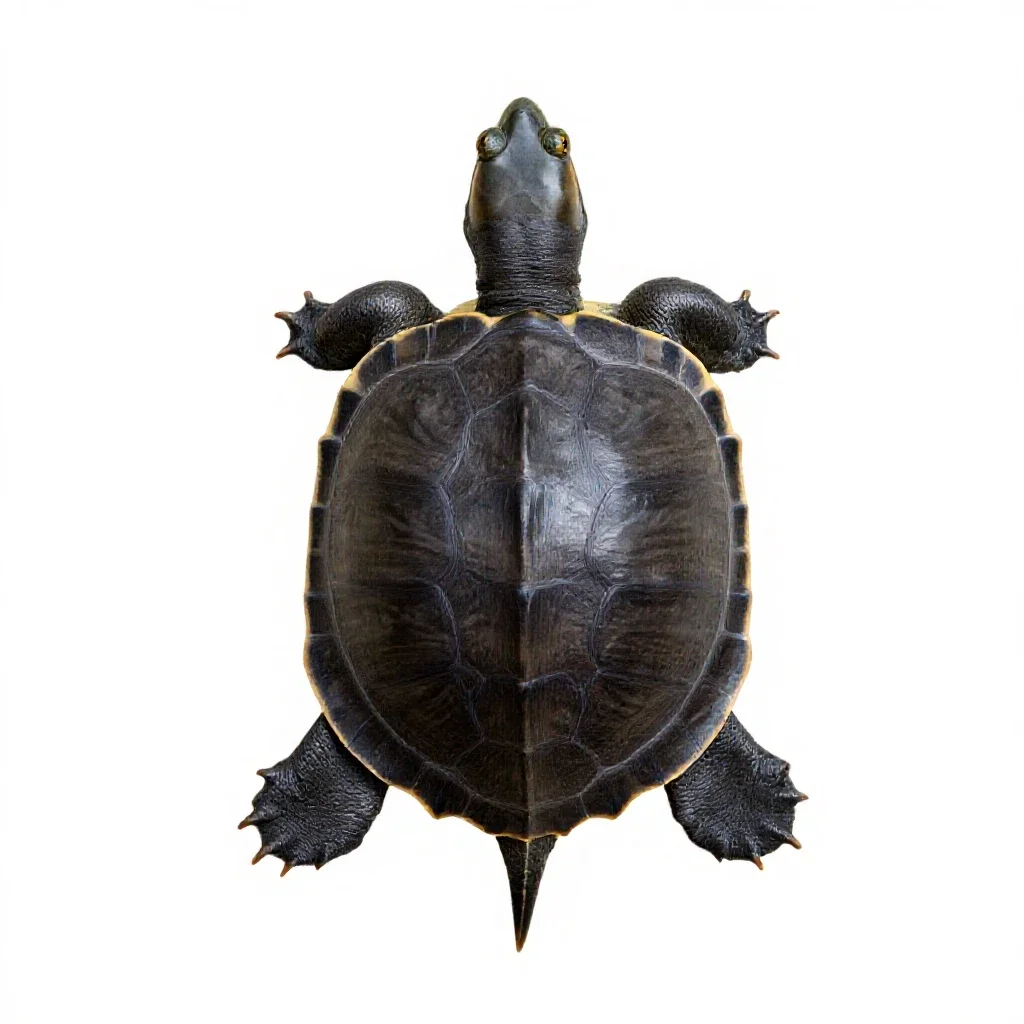 Musk turtle isolated on a white background
