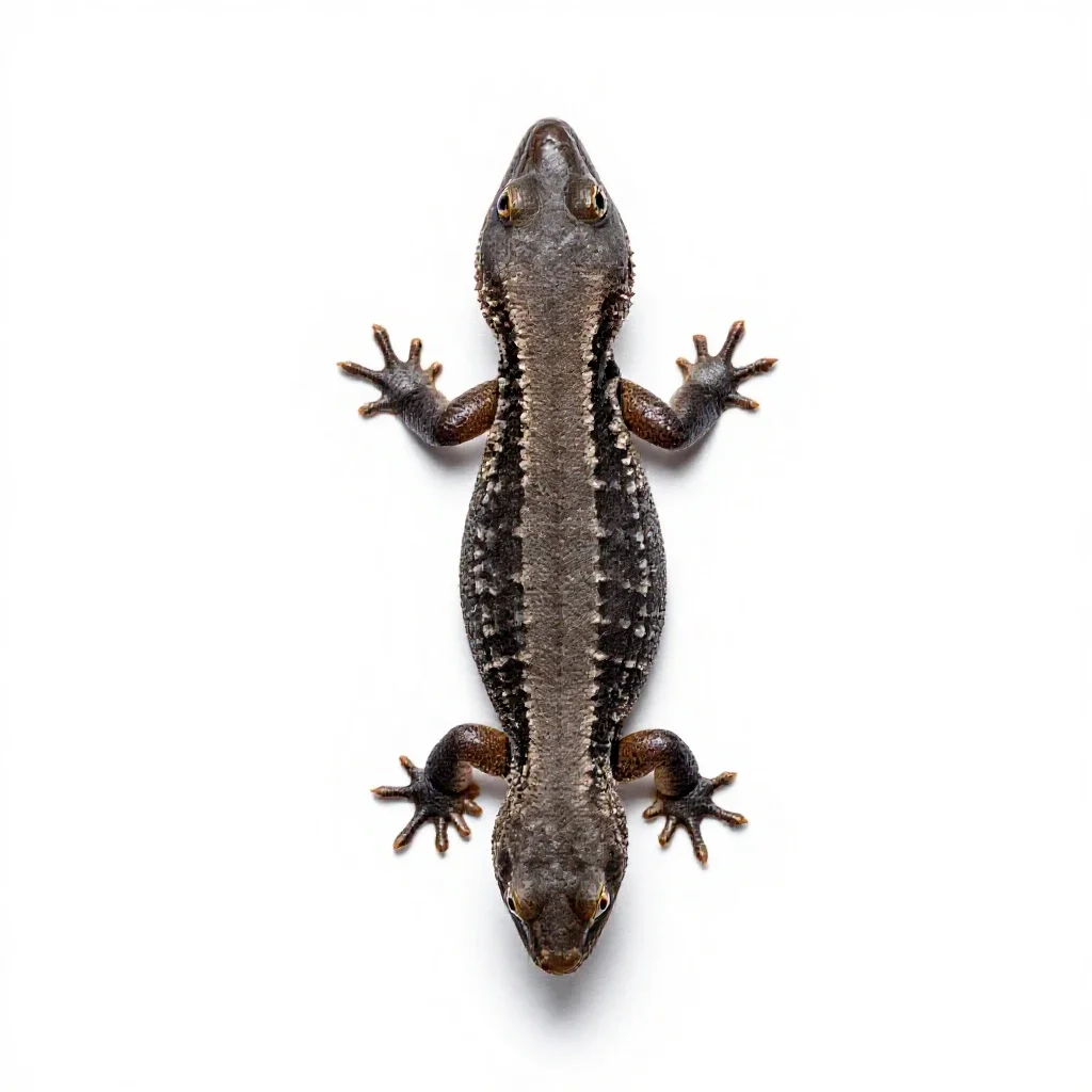 Night lizard isolated on a white background