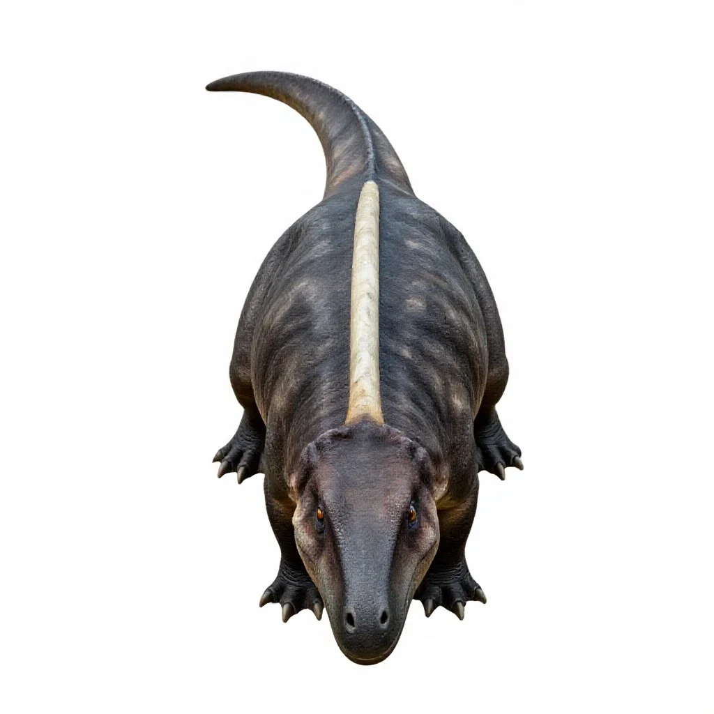 Pachycephalosaur isolated on a white background