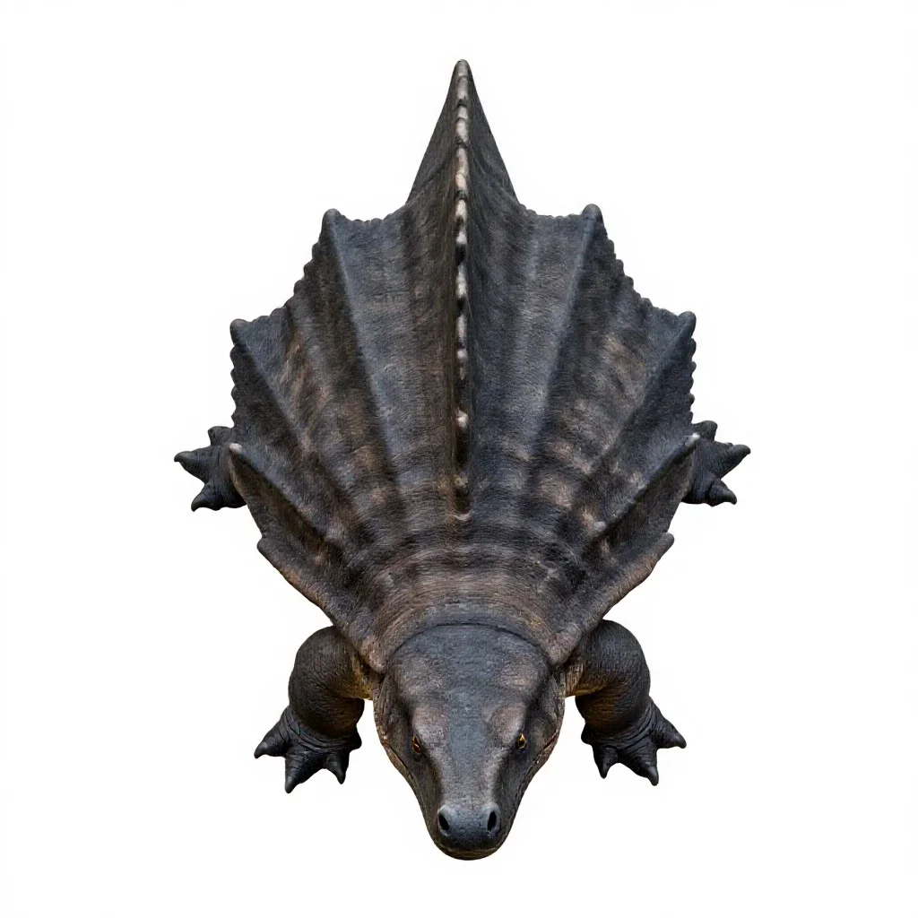 Pelycosaur isolated on a white background