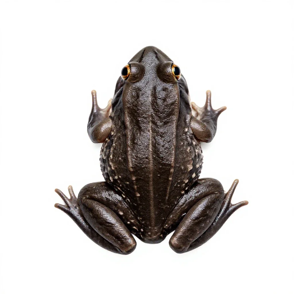 Pickerel frog isolated on a white background
