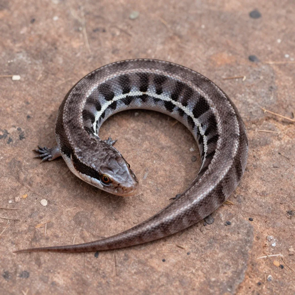 Plateau striped whiptail isolated on a white background