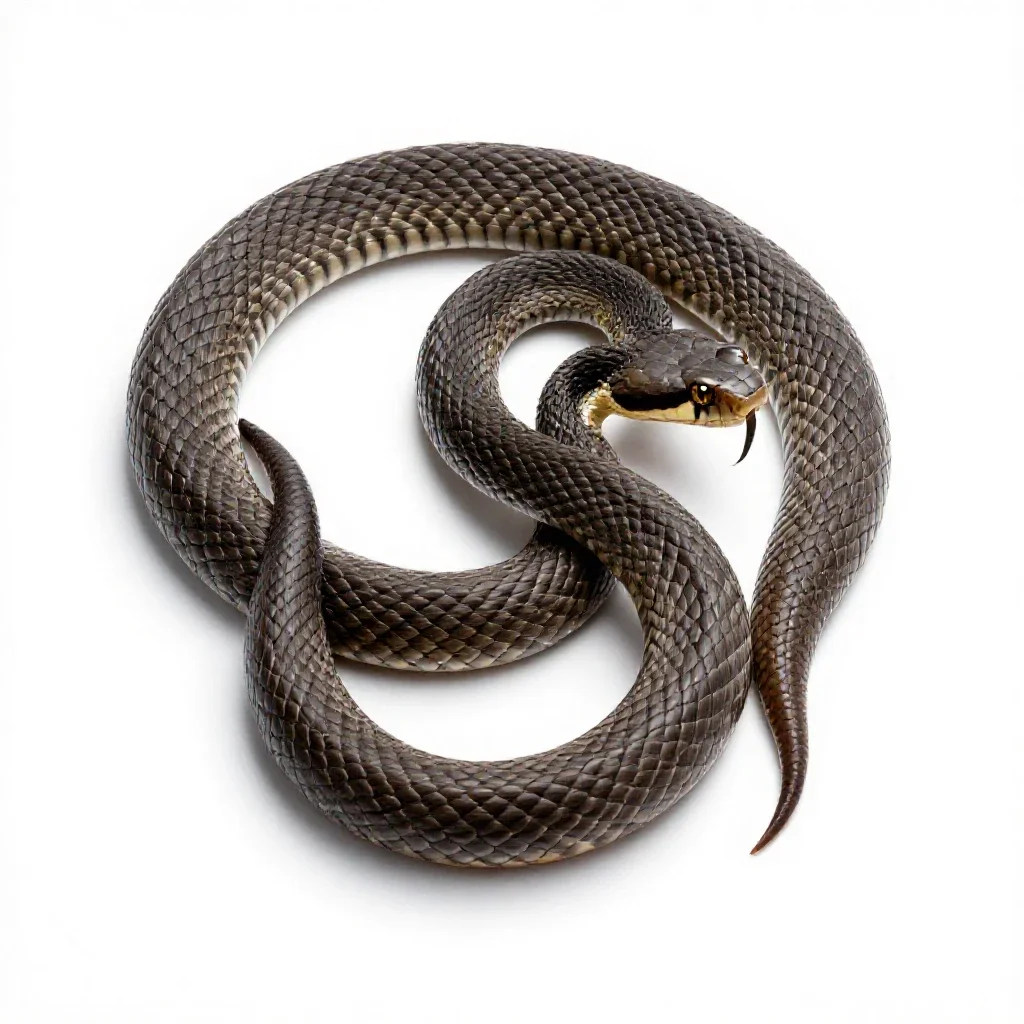 Prairie rattlesnake isolated on a white background