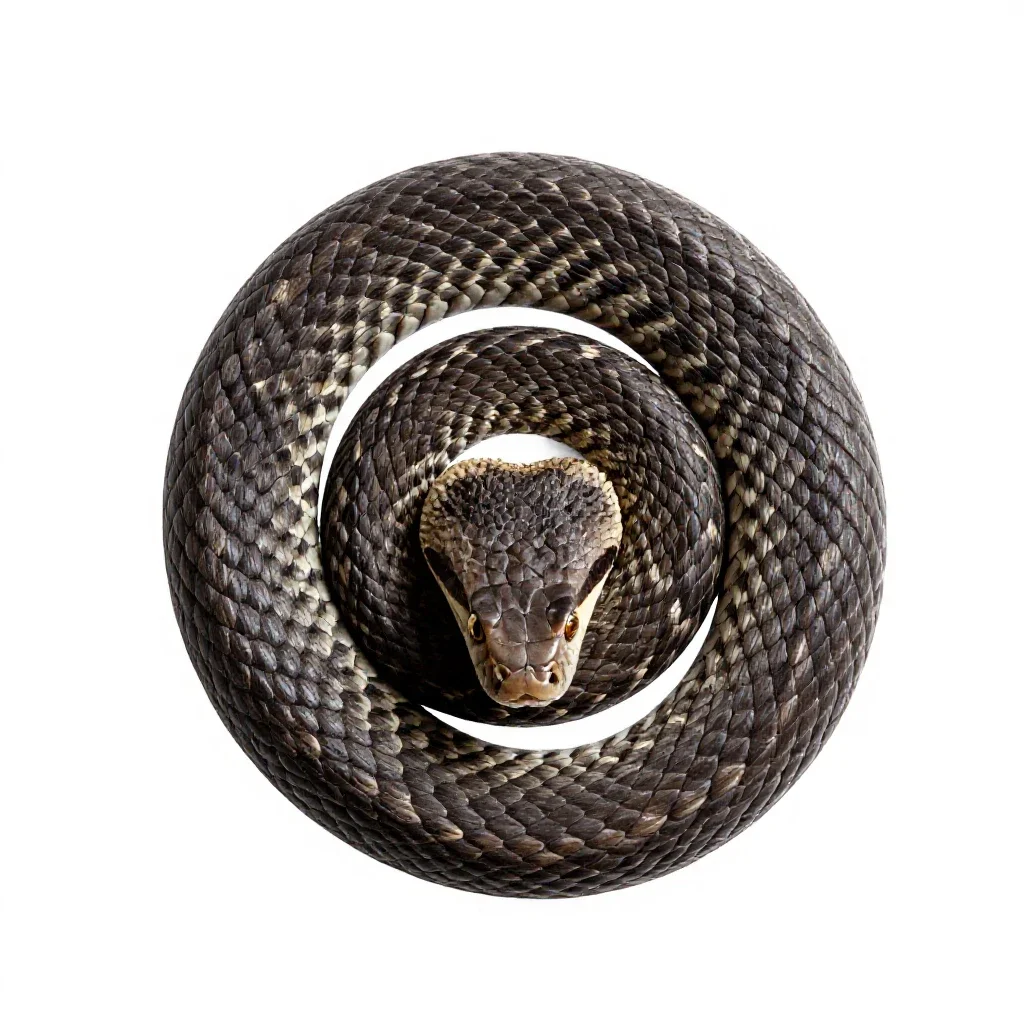 Puff adder isolated on a white background