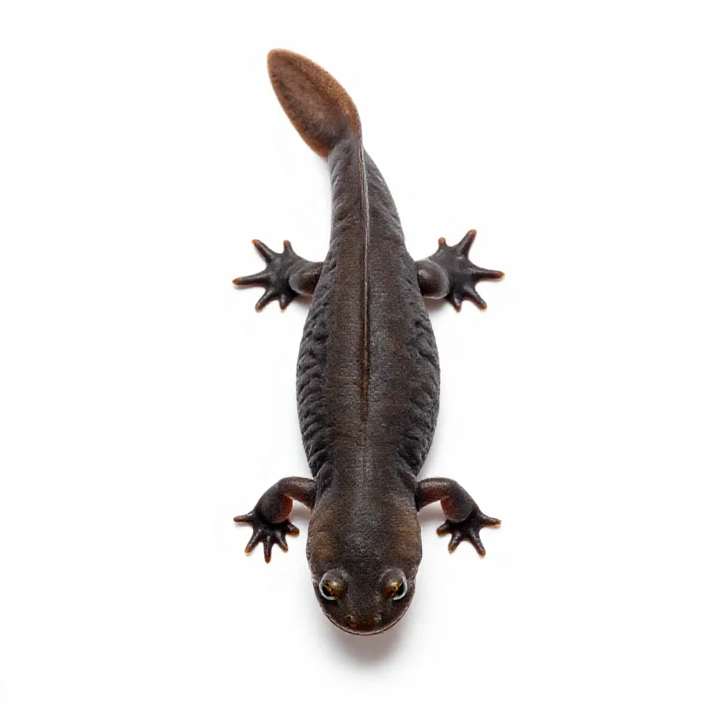 Red eft isolated on a white background