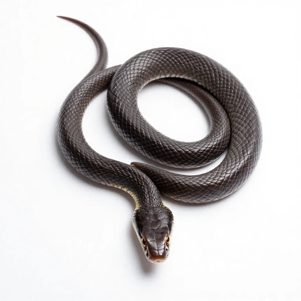 Ringneck snake isolated on a white background