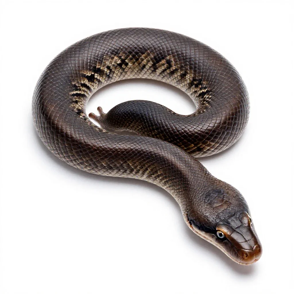 Rock python isolated on a white background