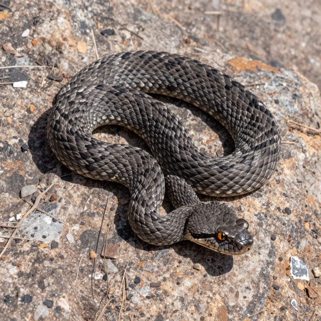 Rock rattlesnake isolated on a white background