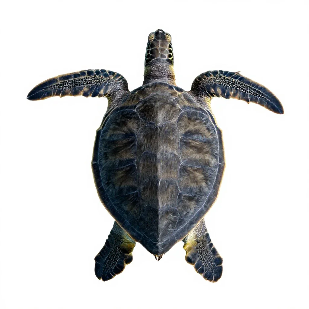 Sea turtle isolated on a white background