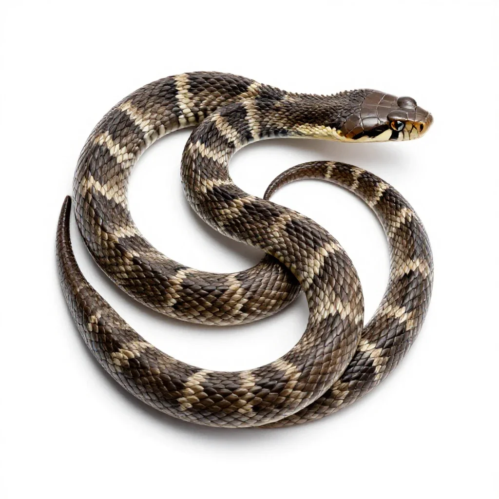Speckled rattlesnake isolated on a white background