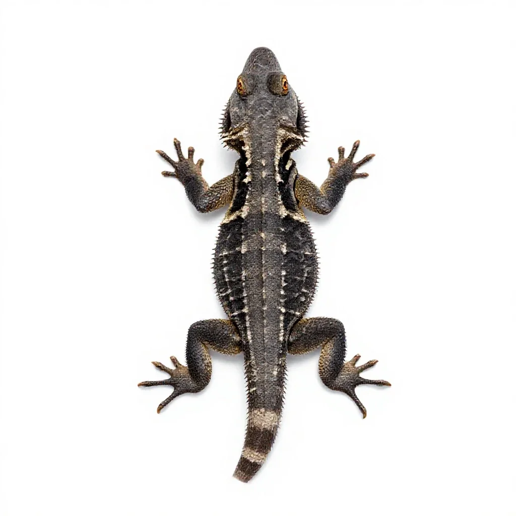 Spiny lizard isolated on a white background
